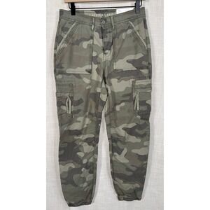 NWT American Eagle Baggy Jogger Pants Women's Sz 4 27 Camo Cargo Stretch